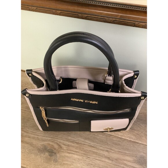 Adrienne Vittadini handbag black/rose classic business travel - Picture 2 of 9